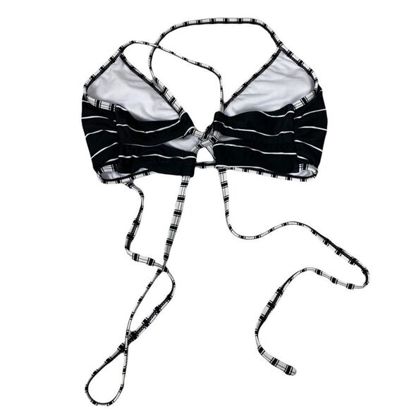 Hot Water Black & White Bikini Top size Large - Picture 2 of 6
